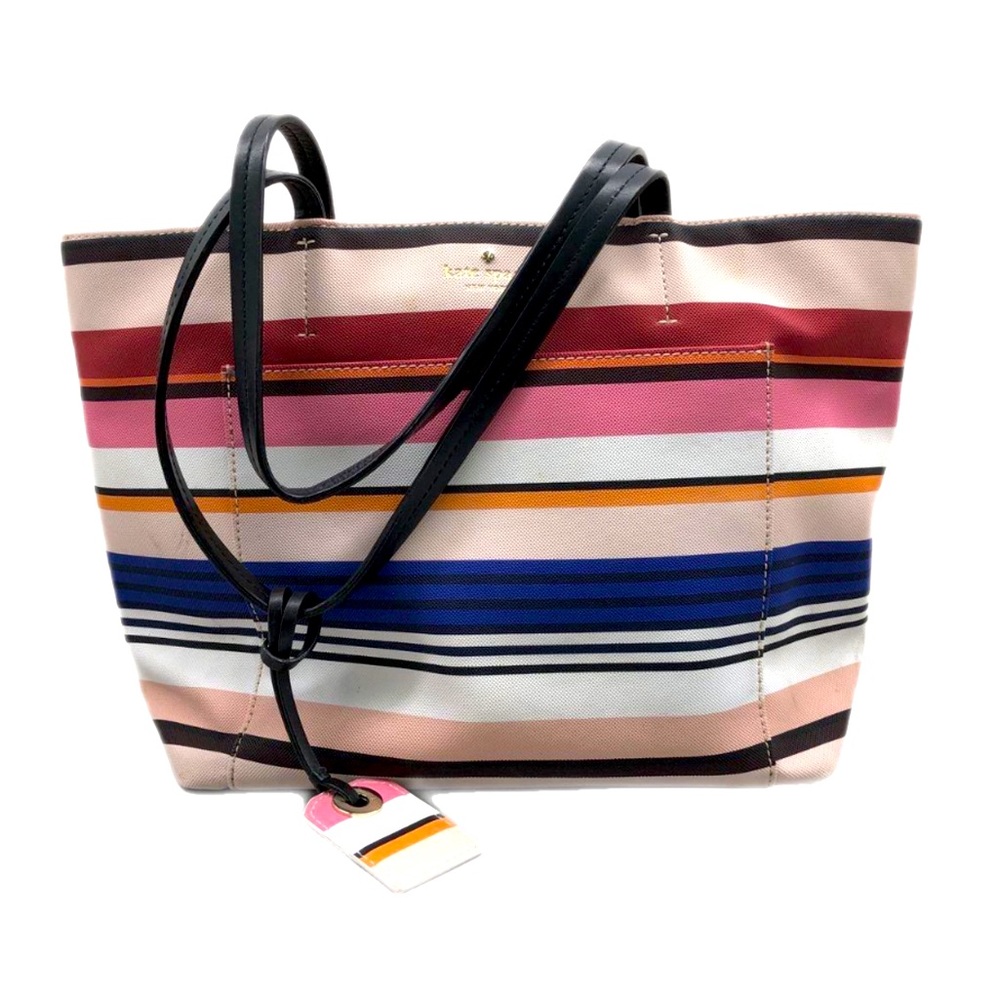 Kate Spade Hyde Lane Riley Striped Tote pink, black - Picture 2 of 5